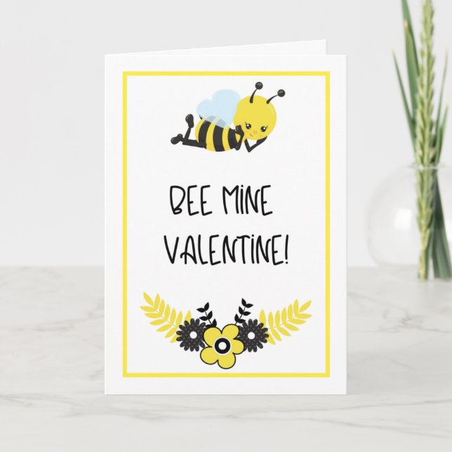 Bee Mine Valentine Card (Front)