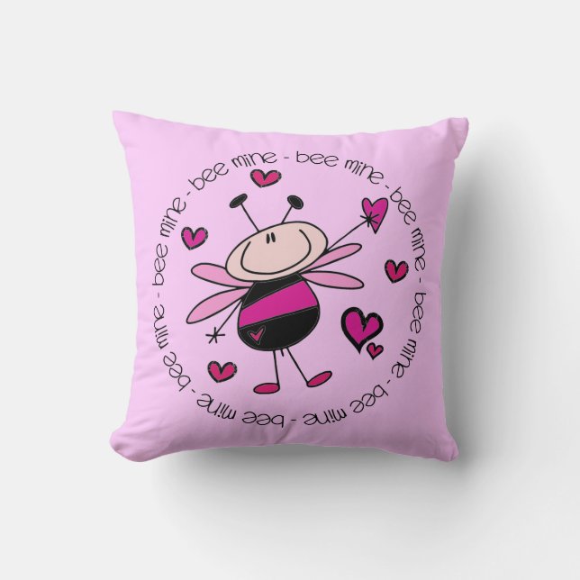 Bee Mine Valentine Cushion (Front)