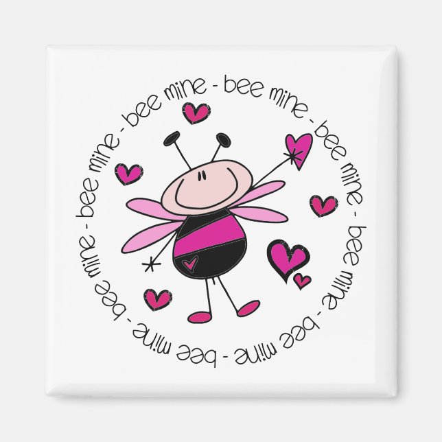 Bee Mine Valentine Magnet (Front)