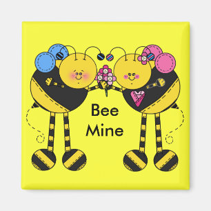 Bee Mine Valentine Magnets