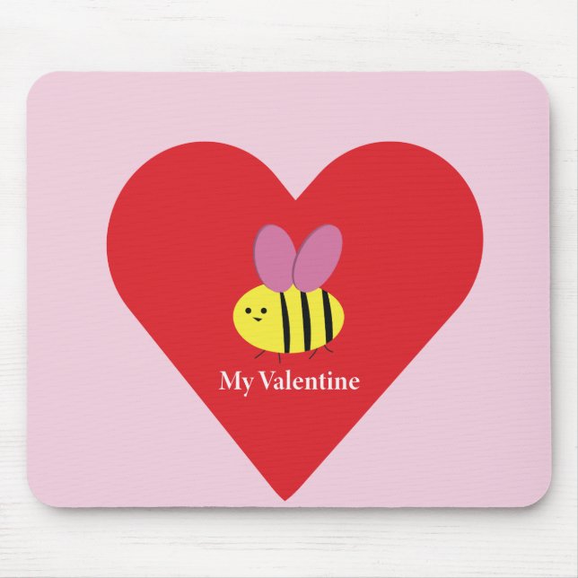 Bee Mine Valentine Mouse Pad (Front)