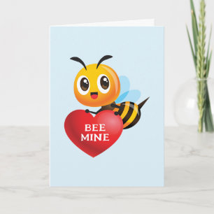 Bee Mine Valentine Pun Card