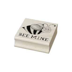BEE MINE Valentine's Day Valentine Bumblebee Stamp