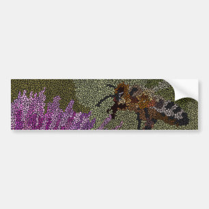 Bee Mosaic Bumper Sticker