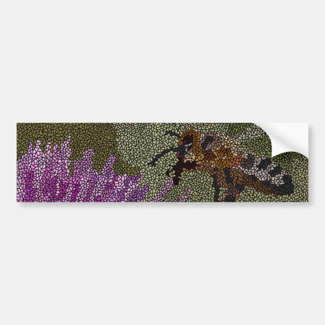 Bee Mosaic Bumper Sticker (Front)