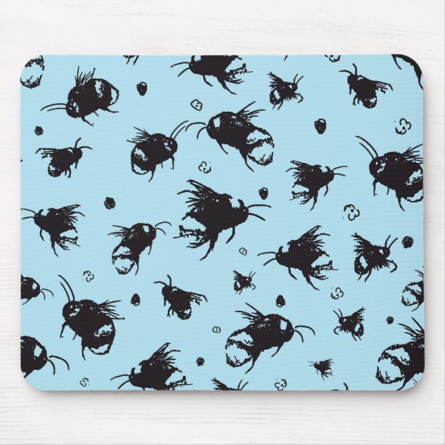 Bee Mouse Pad – Bright and Fun Gift Idea (Front)