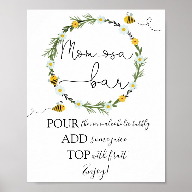 Bee Mum-osa Bar Sign (Front)