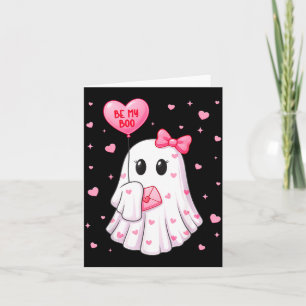 Bee My Boo Heart Boo Ghost Valentine Outfit Women Card