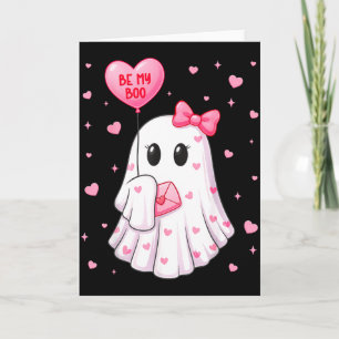 Bee My Boo Heart Boo Ghost Valentine Outfit Women Card