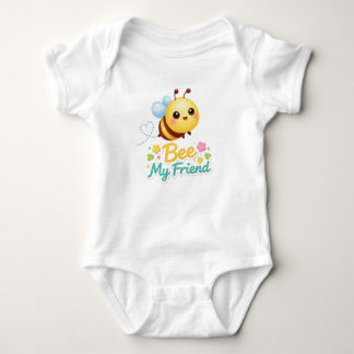 Bee My Friend Baby Bodysuit – Cute Smiling Bee wit
