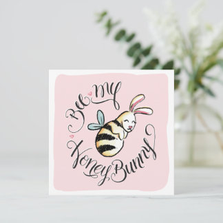 Bee My Honey Bunny Valentine card
