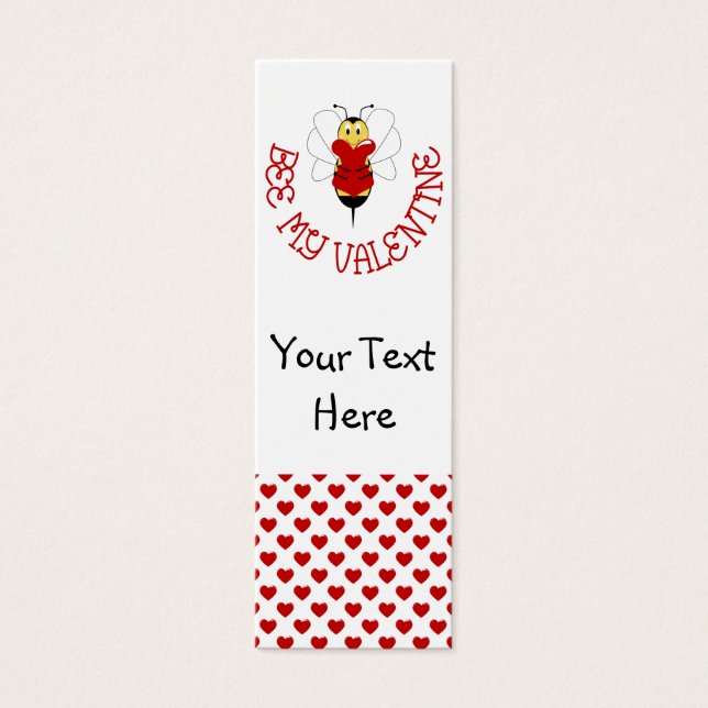 Bee My Valentine Bookmark (Front)
