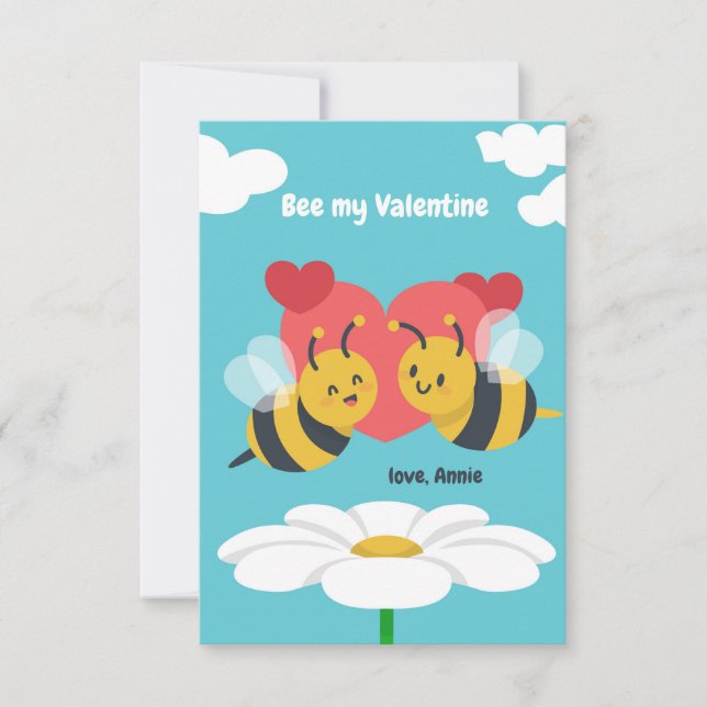 Bee My Valentine Card (Front)