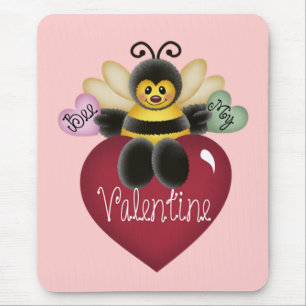 Bee My Valentine Mousepad