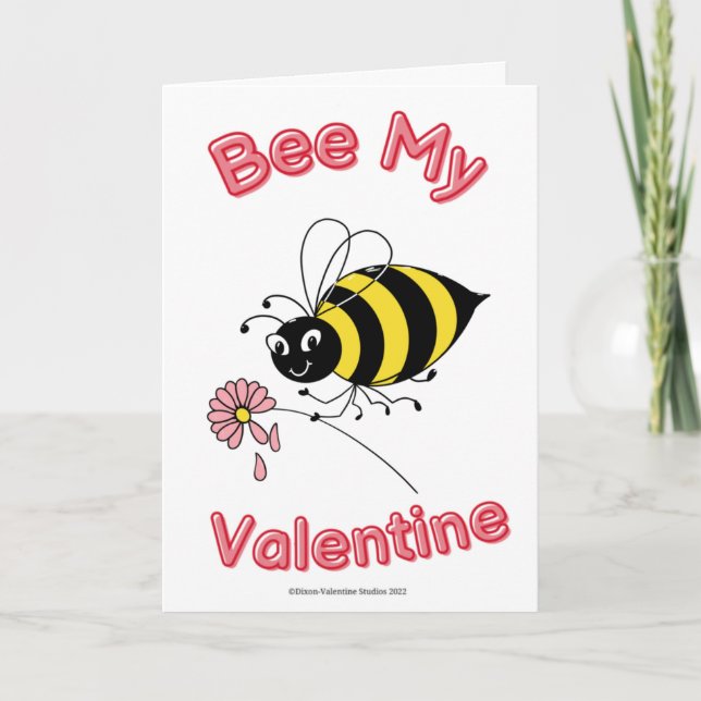 Bee My Valentine Valentine's Day Card (Front)