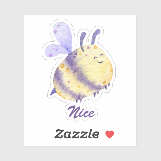 *~* Bee Nice Cute Fuzzy Teacher Mum Dad (Sheet)