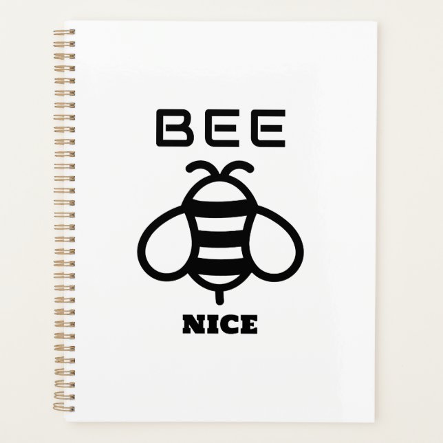 Bee Nice with Minimal Design Planner (Front)