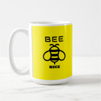 Bee Nice with Yellow Background Design