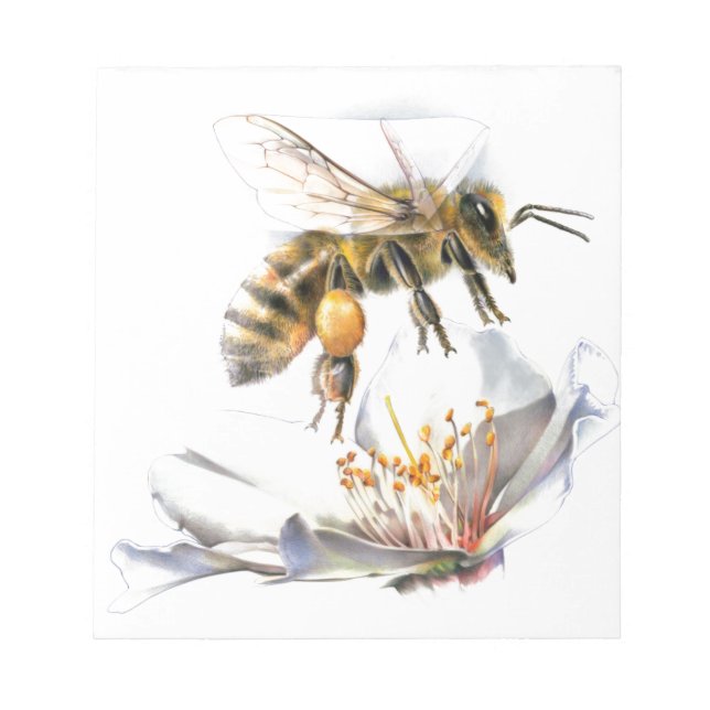 Bee on a flower notepad (Front)