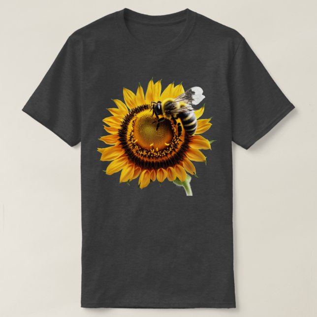 bee on a sunflower 118 T-Shirt (Design Front)