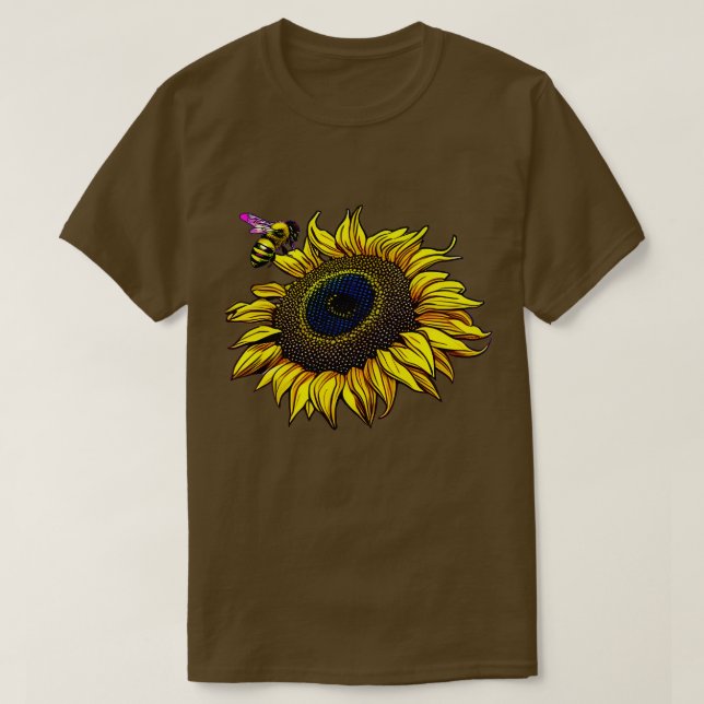 bee on a sunflower 22 T-Shirt (Design Front)
