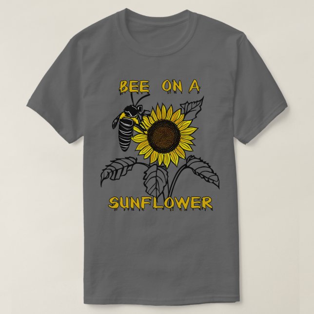 bee on a sunflower 4 T-Shirt (Design Front)