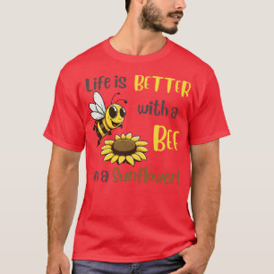 Bee on a sunflower 68 T-Shirt