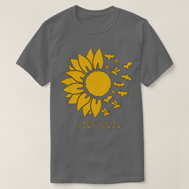 bee on a sunflower gift 3 T-Shirt (Design Front)