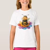 Bee On A Vibrant Flower Doing Yoga