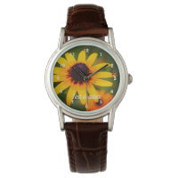 Bee On Black Eyed Susan Flower Personalised