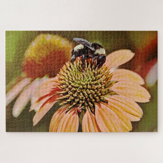 Bee on Coneflower Wild Flower Giant Puzzle (Horizontal)