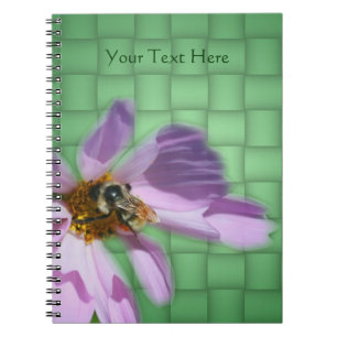 Bee On Cosmos Flower Nature Spiral Notebook