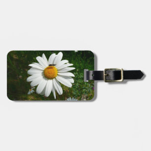 Bee on Daisy Alaskan Summer Nature Photo Luggage Tag