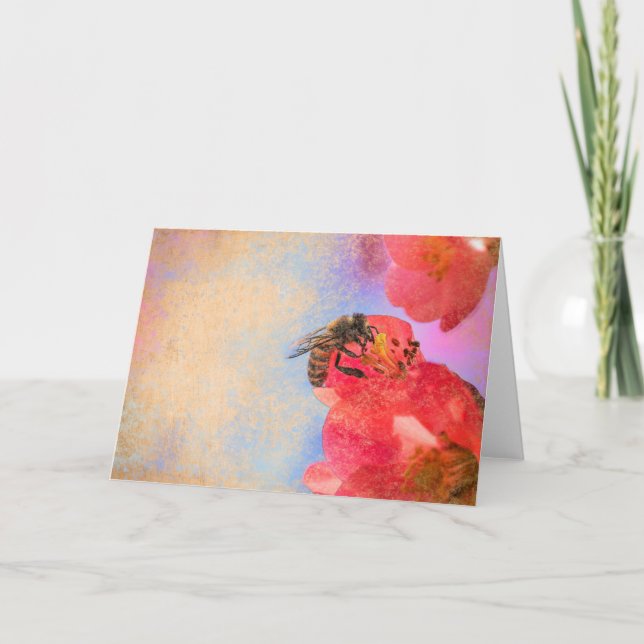 Bee on Flower Card (Front)