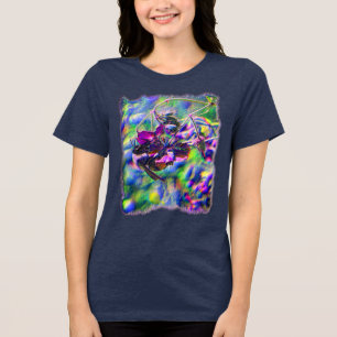 Bee On Flower Nature Art Tri-Blend Shirt