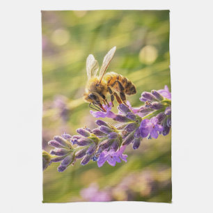 Bee on Lavender Tea Towel