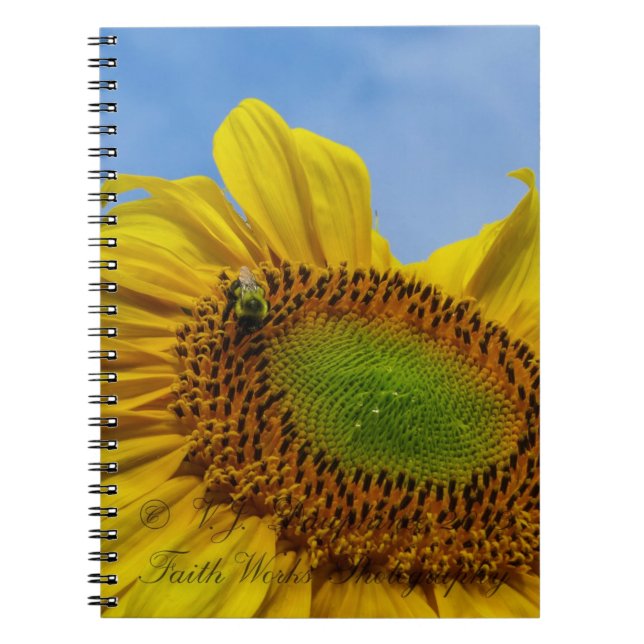 Bee on Sunflower Notebook (Front)