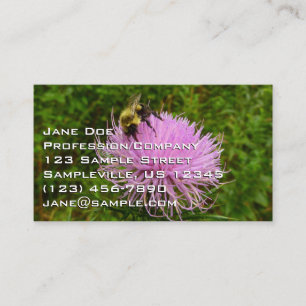 Bee on Thistle Flower Nature Business Card