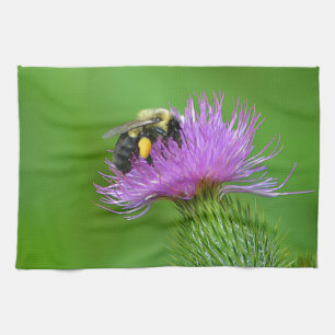 Bee On Thistle Kitchen Towel