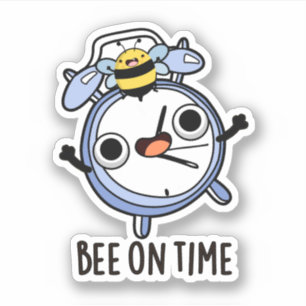 Bee On Time Funny Insect Clock Pun