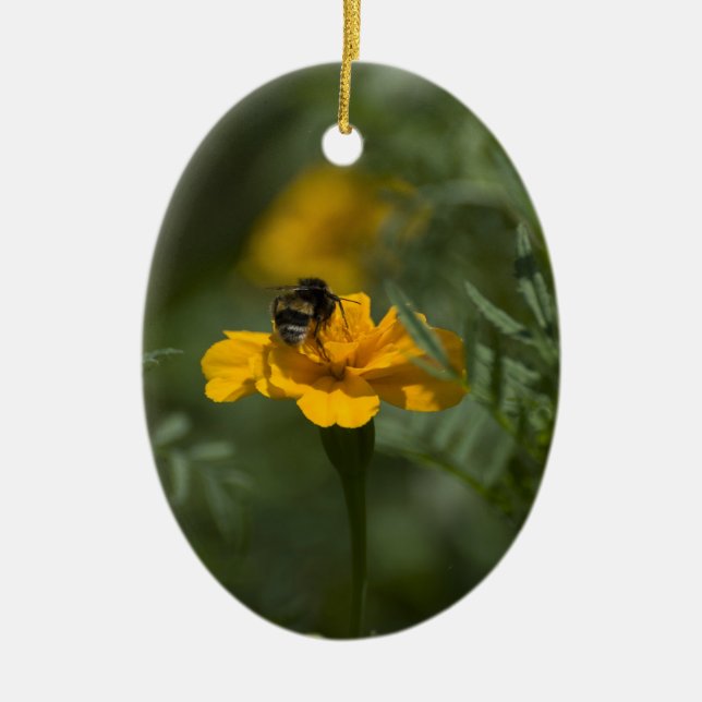 Bee on top ceramic tree decoration (Front)