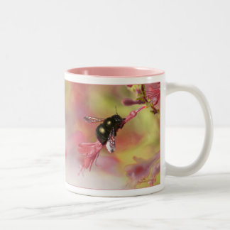 Bee on Wildflower Two-Tone Coffee Mug