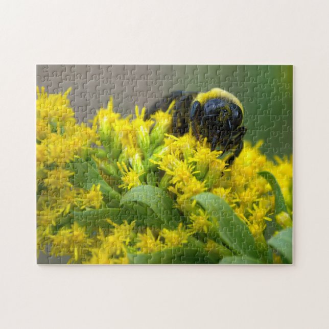 Bee on Yellow Blossoms Puzzle (Horizontal)