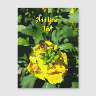 Bee on Yellow Flowers