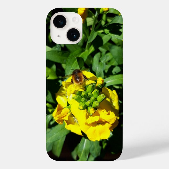 Bee on Yellow Flowers Case-Mate iPhone Case (Back)