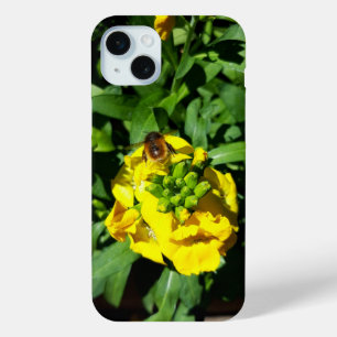 Bee on Yellow Flowers iPhone 15 Mini Case