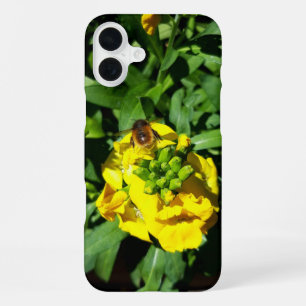 Bee on Yellow Flowers iPhone 16 Plus Case