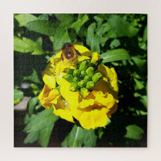 Bee on Yellow Flowers Jigsaw Puzzle (Vertical)