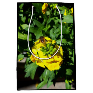 Bee on Yellow Flowers Medium Gift Bag