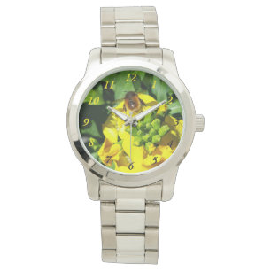 Bee on Yellow Flowers Watch